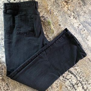 Washed black bootcut jeans size 18L